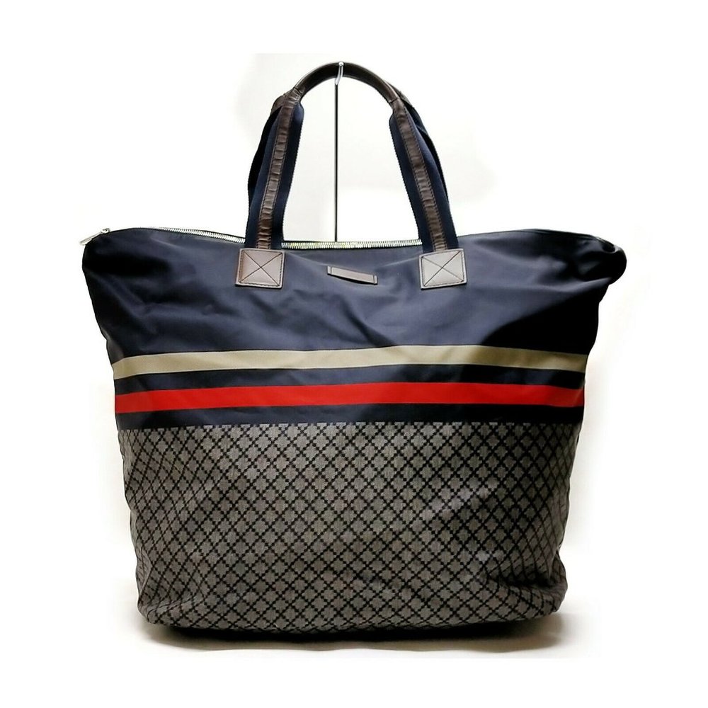 Gucci Boston Bag Navy Blue Nylon